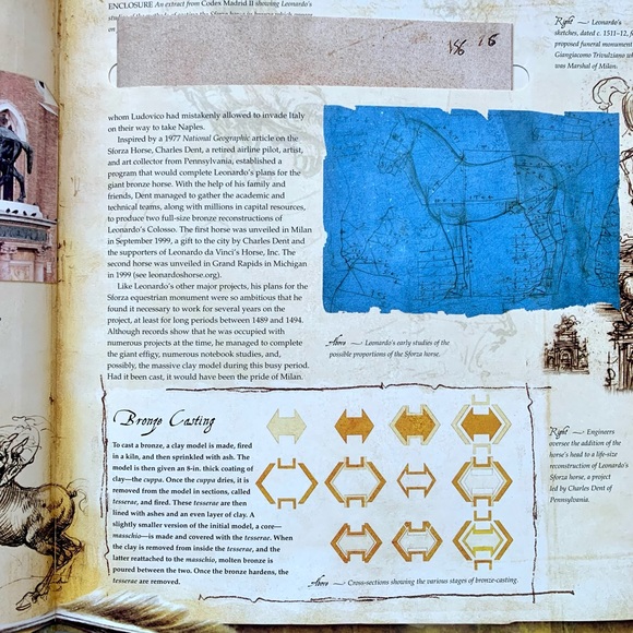 The Treasures of Leonardo DaVinci - coffee table book - Picture 12 of 15